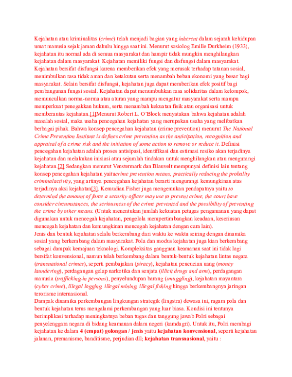 (DOC) Kejahatan atau kriminalitas