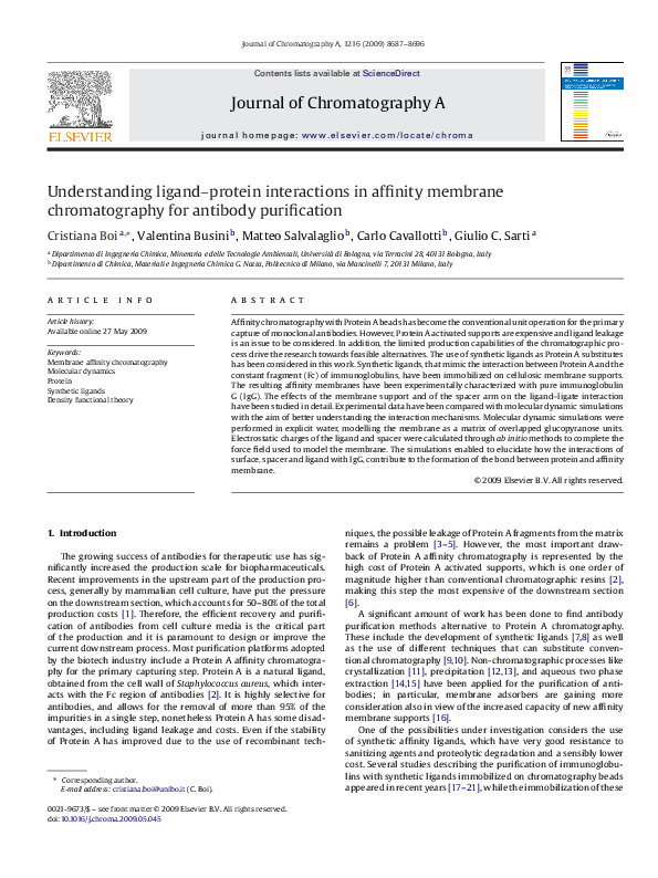 (PDF) Understanding ligand-protein interactions in affinity membrane ...