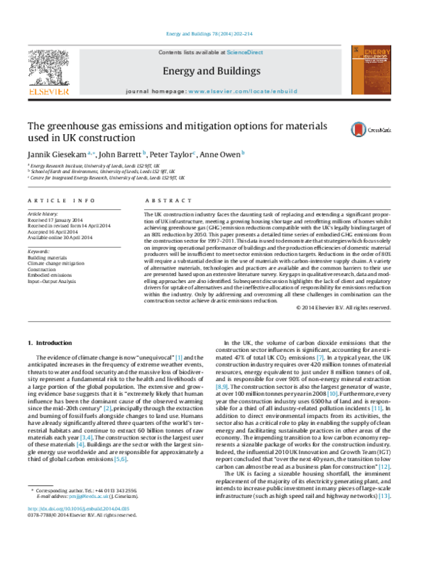 View of (PDF) The greenhouse gas emissions and mitigation options for materials ...