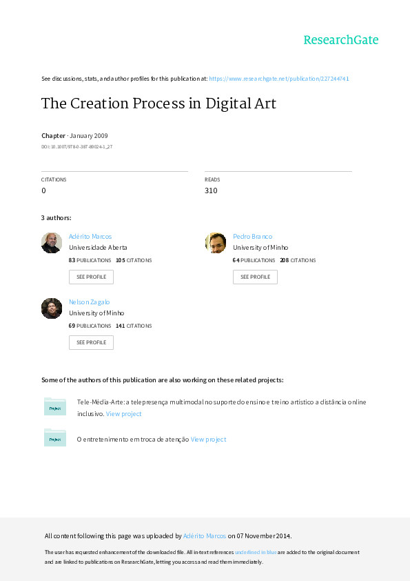 (PDF) The Creation Process in Digital Art