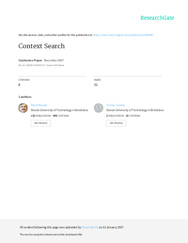 (PDF) Context search
