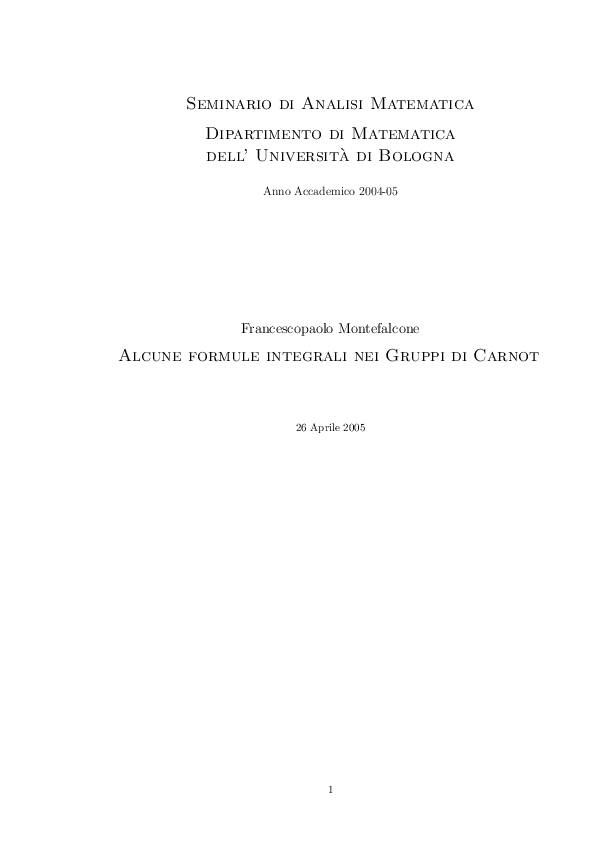 (PDF) Seminario di Analisi Matematica Dipartimento di Matematica dell