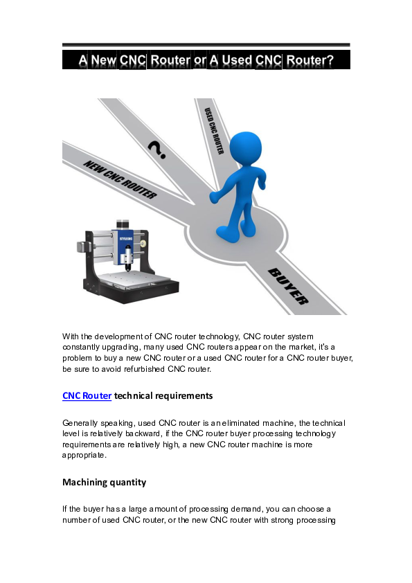 (PDF) A New CNC Router or A Used CNC Router?