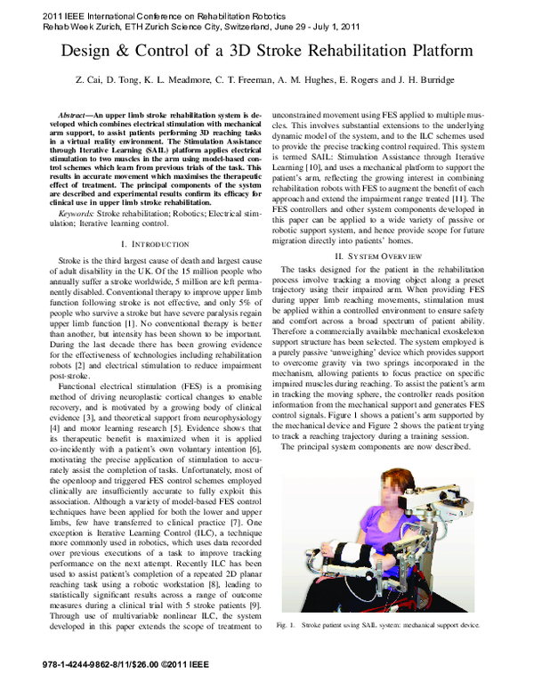 (PDF) Design & Control of a 3D Stroke Rehabilitation Platform
