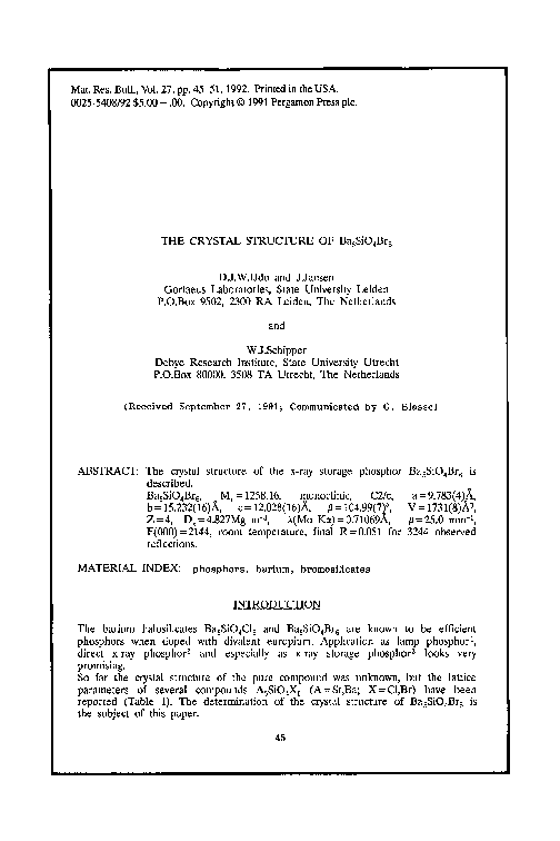 (PDF) The crystal structure of Ba5SiO4Br6