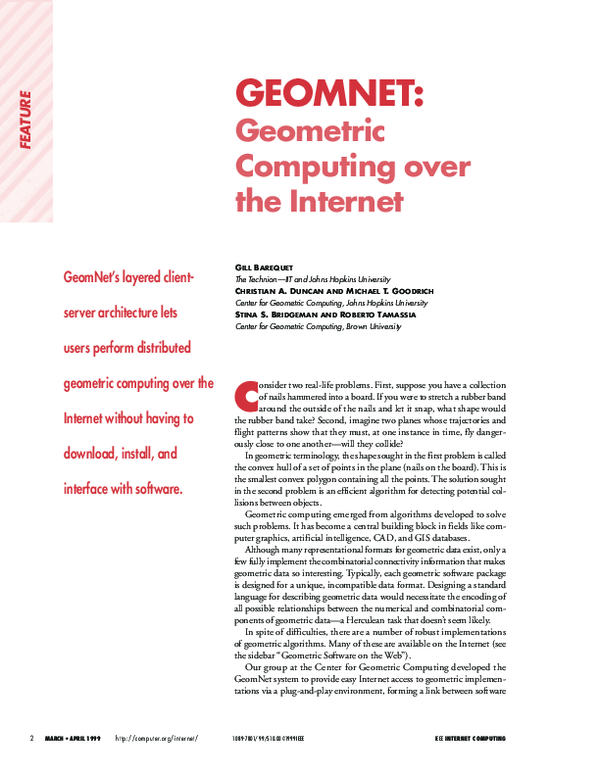 (PDF) Geomnet: Geometric computing over the internet