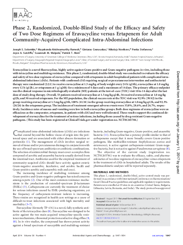 (PDF) Phase 2, Randomized, Double-Blind Study of the Efficacy and ...
