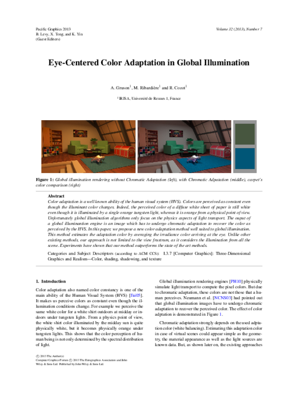 (PDF) Eye-Centered Color Adaptation in Global Illumination