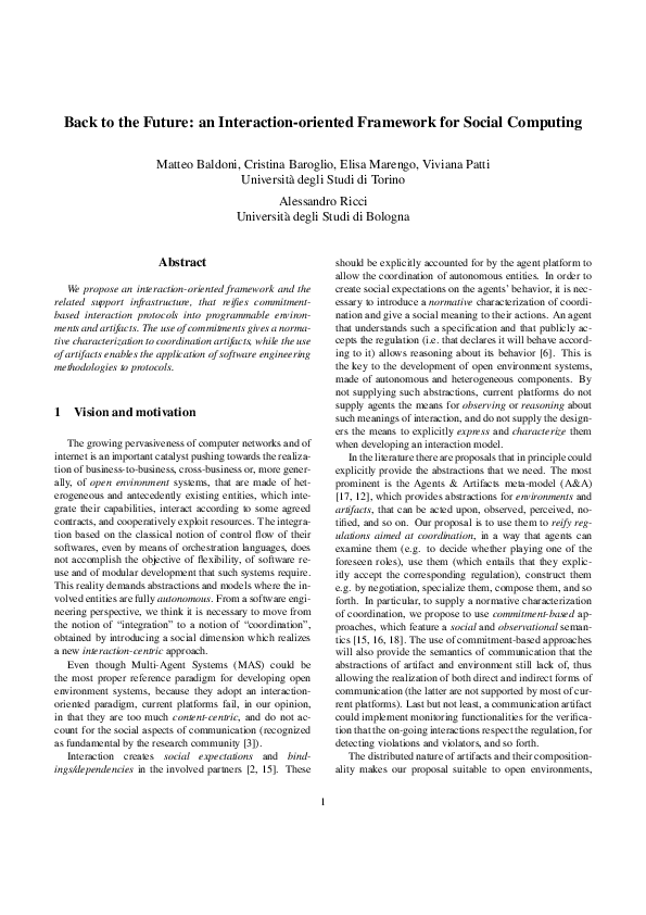 (PDF) Back to the future: An interaction-oriented framework for social ...