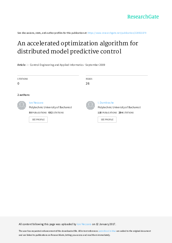 (PDF) An accelerated optimization algorithm for distributed model ...
