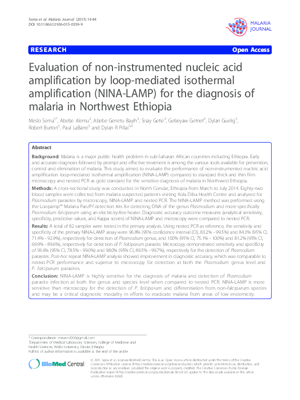 (PDF) Evaluation of non-instrumented nucleic acid amplification by loop ...