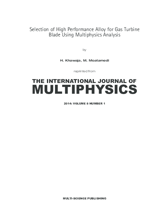 (PDF) Selection of High Performance Alloy for Gas Turbine Blade Using ...