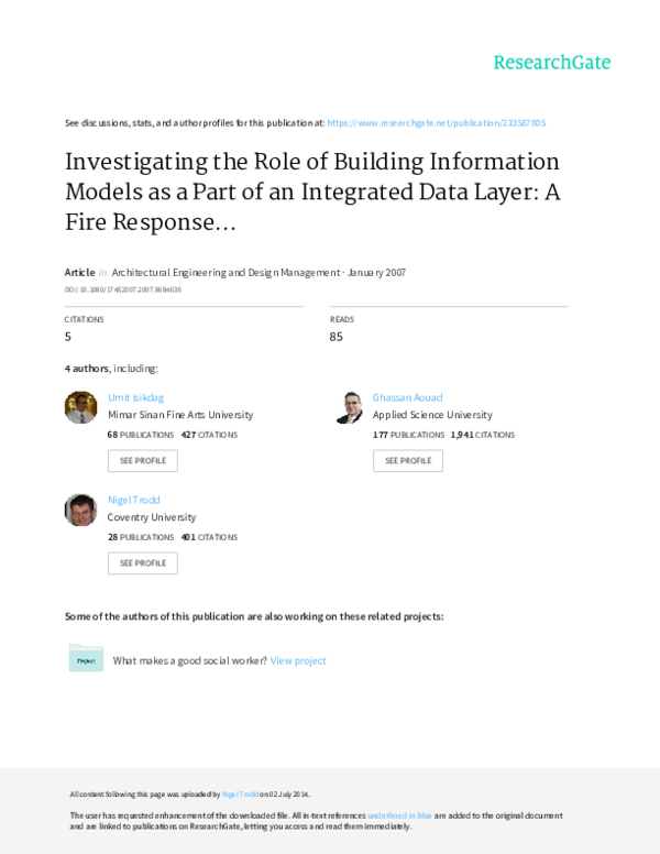 (PDF) Investigating the Role of Building Information Models as a Part ...