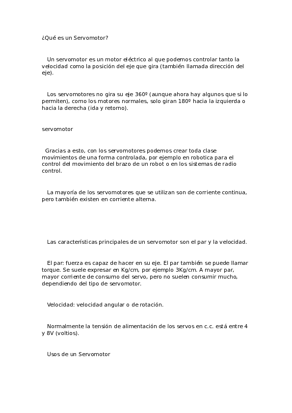 (DOC) Qué es un Servomotor Andrei Villamar Bermúdez Academia.edu