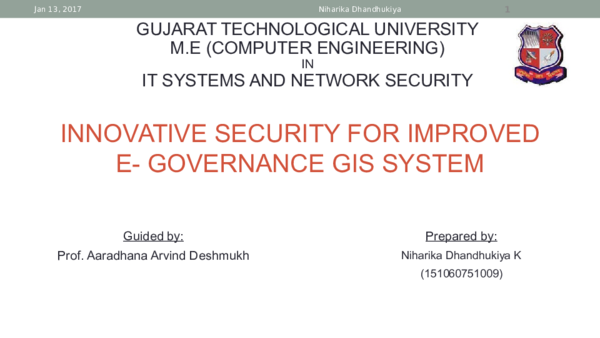 (PPT) Enhancing E-Governance through Cloud and GIS Security