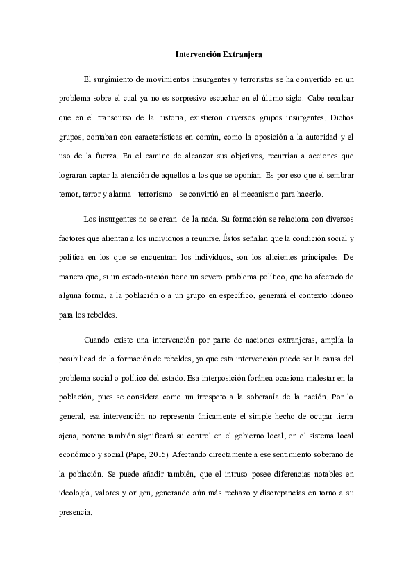 (DOC) Intervención Extranjera
