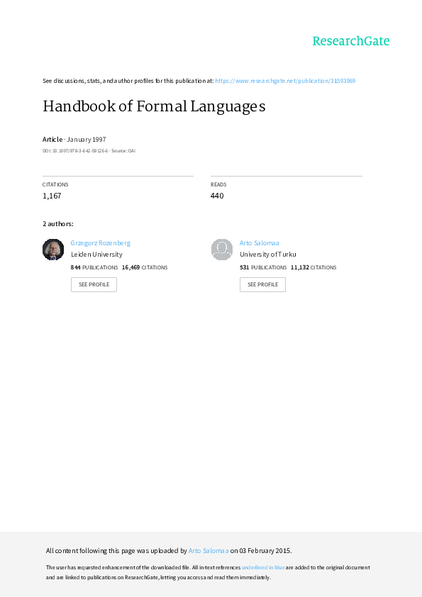 (PDF) Handbook of formal languages