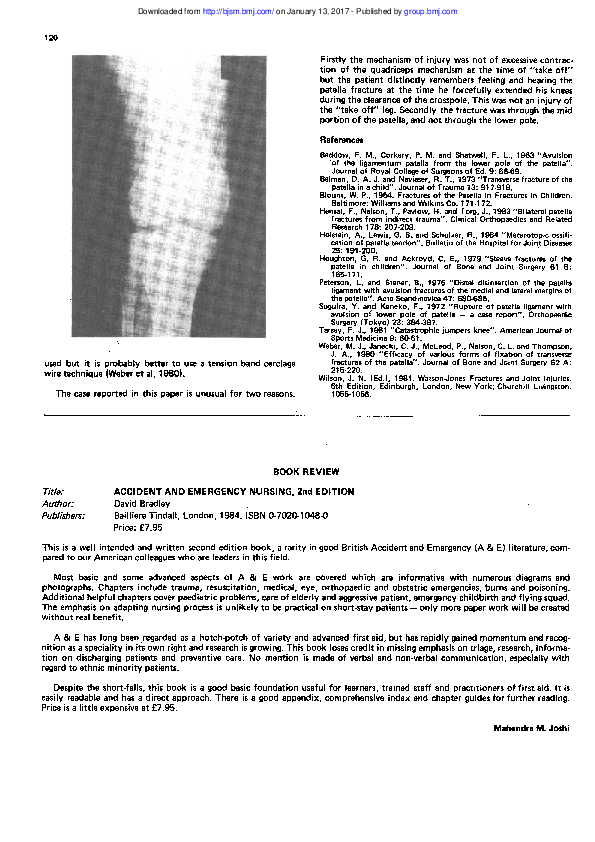 (PDF) Accident and emergency nursing