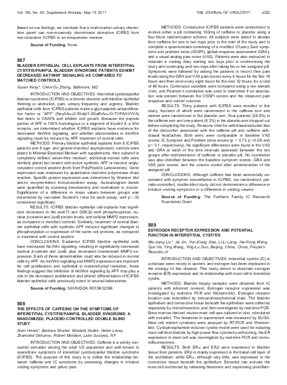 (PDF) 808 the Effects of Caffeine on the Symptoms of Interstitial