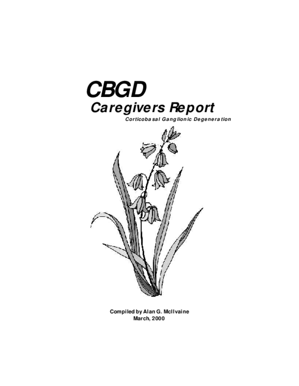 (PDF) CBGD Caregivers Report Corticobasal Ganglionic Degeneration
