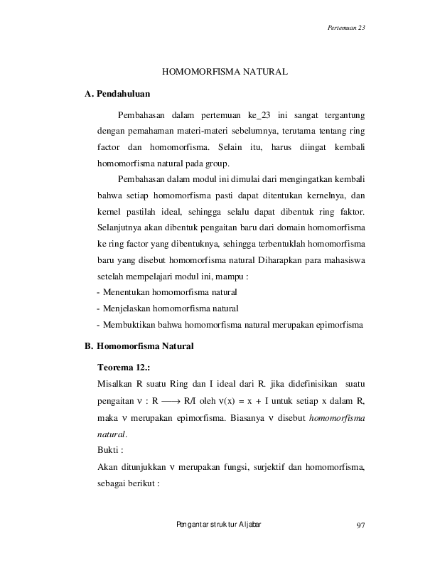 Contoh Soal Homomorfisma Ring Struktur Aljabar 2