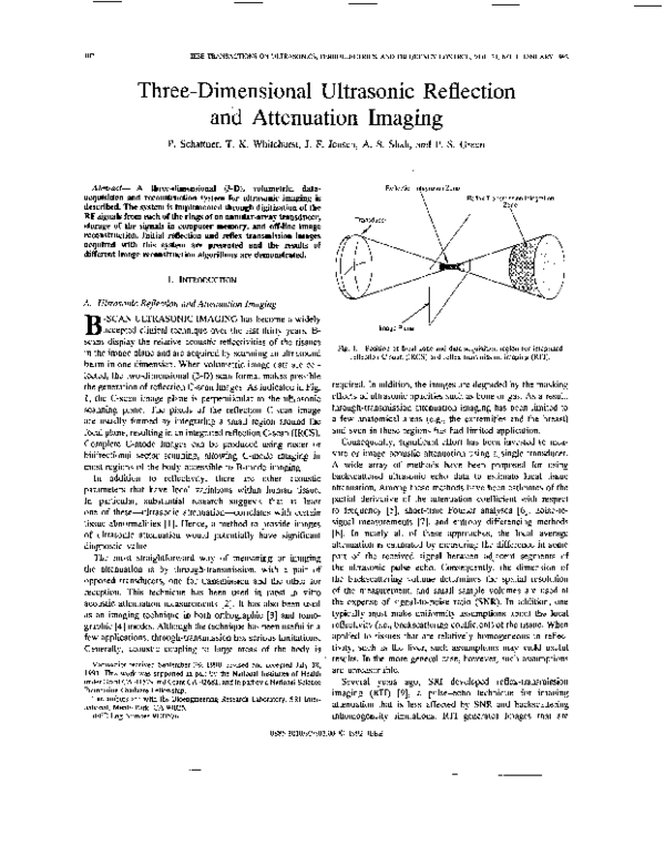 (PDF) Three-dimensional ultrasonic reflection and attenuation imaging
