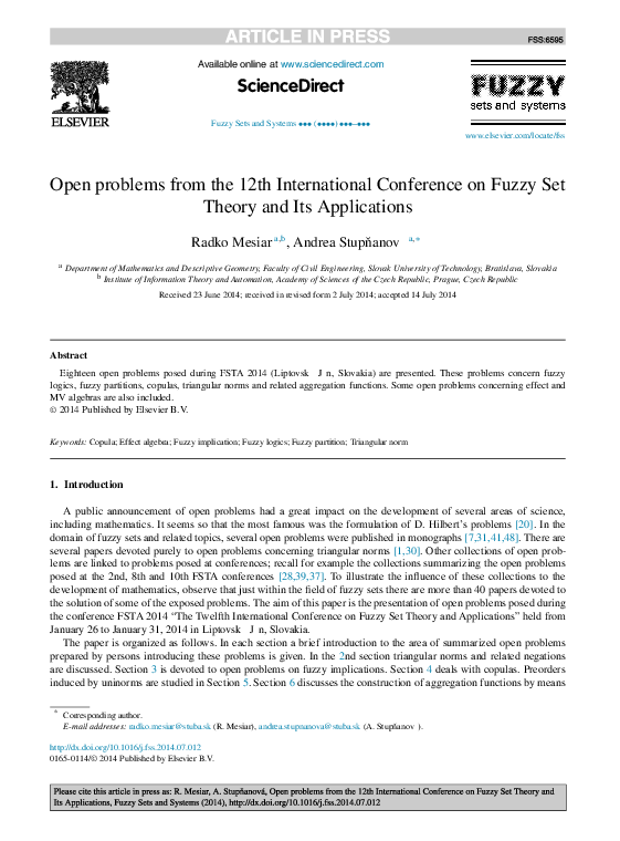  pdf open problems from the 12th international conference on fuzzy set