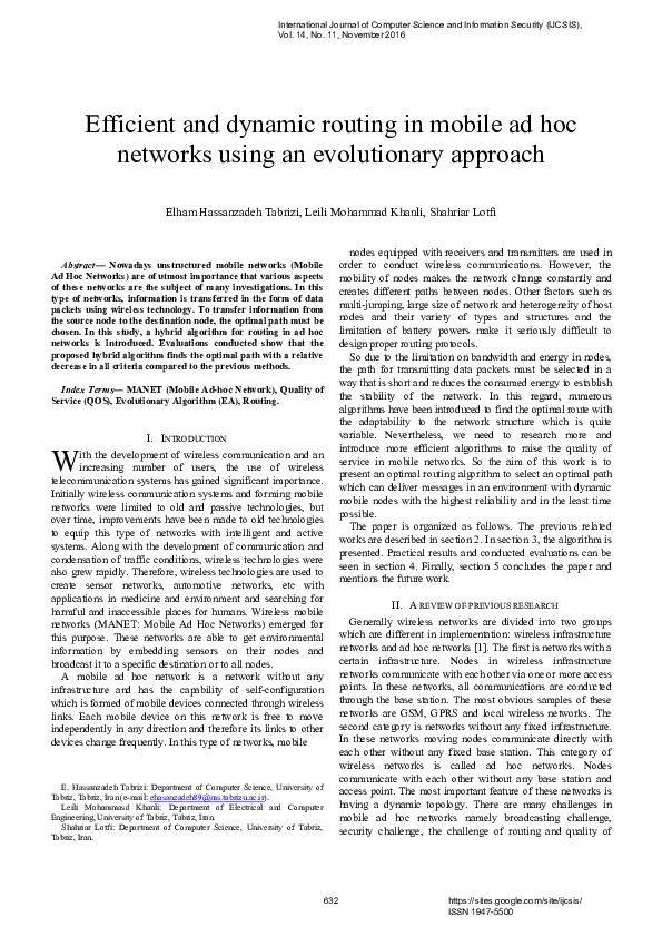 (PDF) Efficient and Dynamic Routing in Mobile Ad Hoc Networks Using an ...