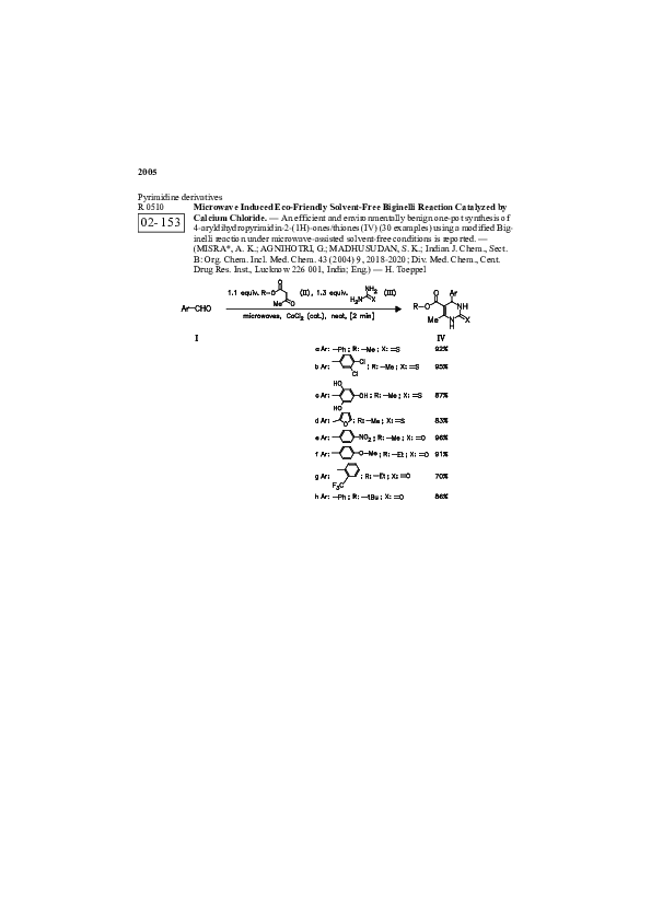 Biginelli reaction mcq image