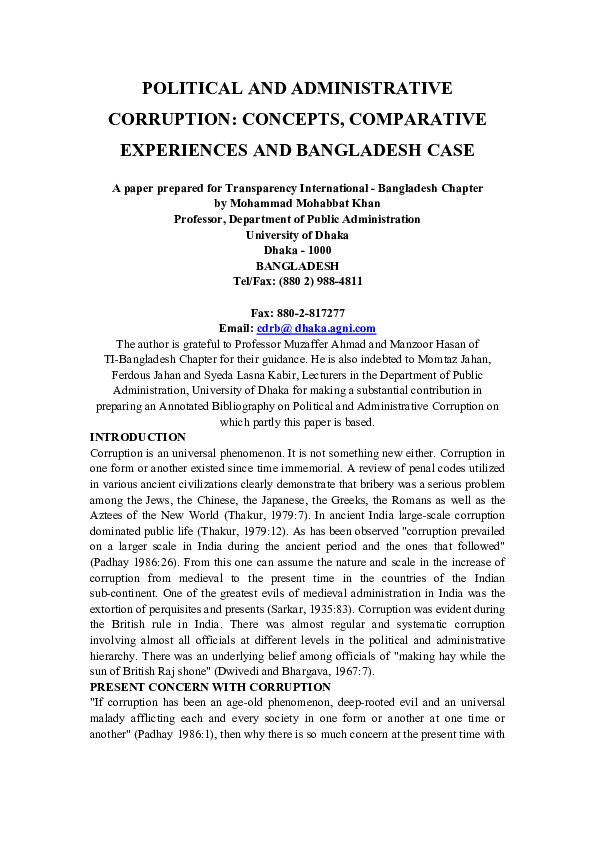 Administrative corruption in public administration picture