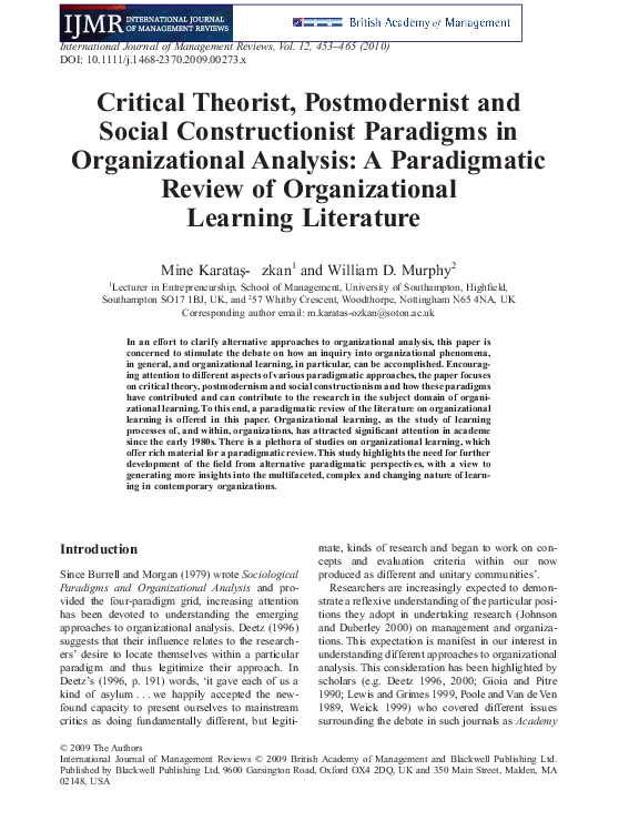 Organizational paradigms essay 08 image