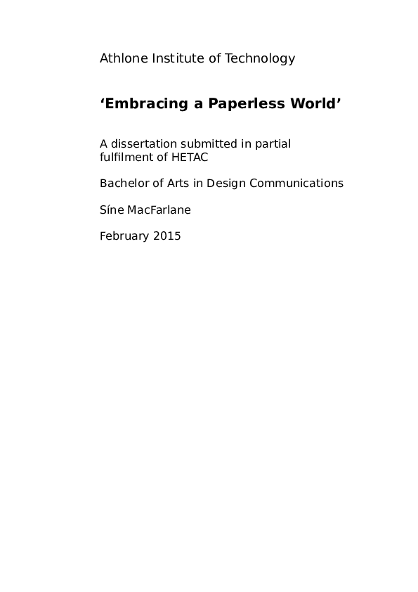 (DOC) 'Embracing a Paperless World' Sine Macfarlane Academia.edu