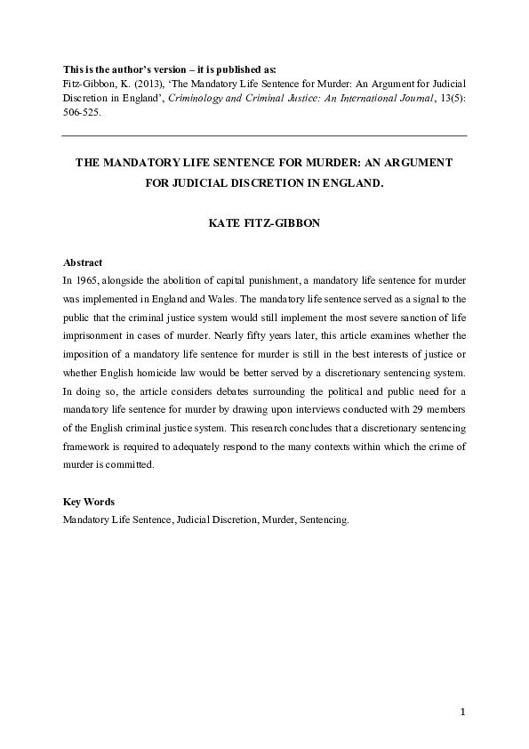 Examples of discretion in the criminal justice system picture