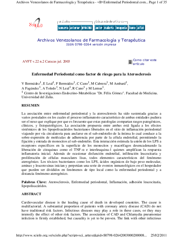 Factores de riesgo de aterosclerosis pdf
