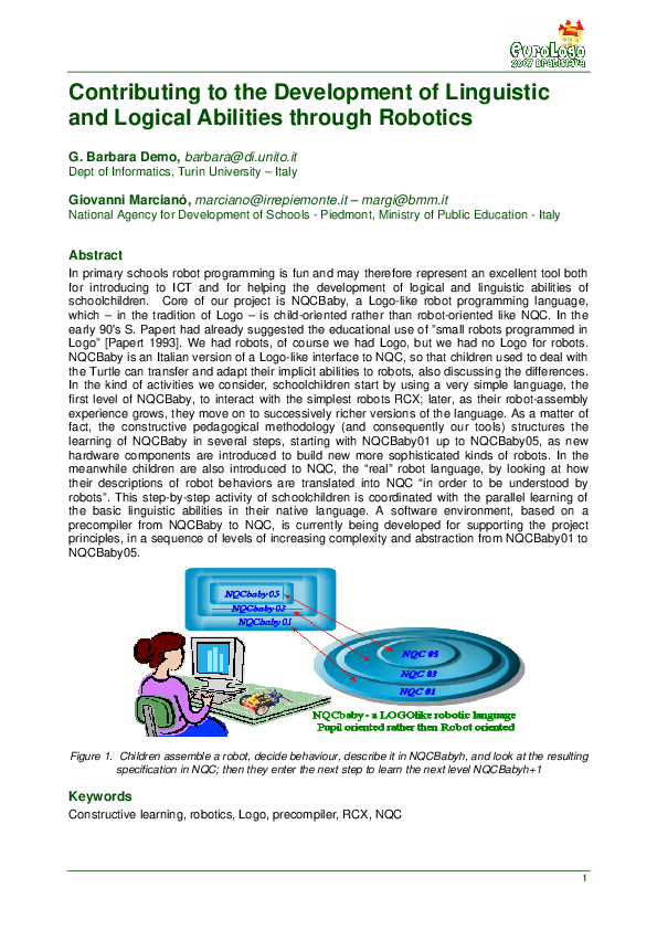 (PDF) Contributing to the development of Linguistic and Logical ...