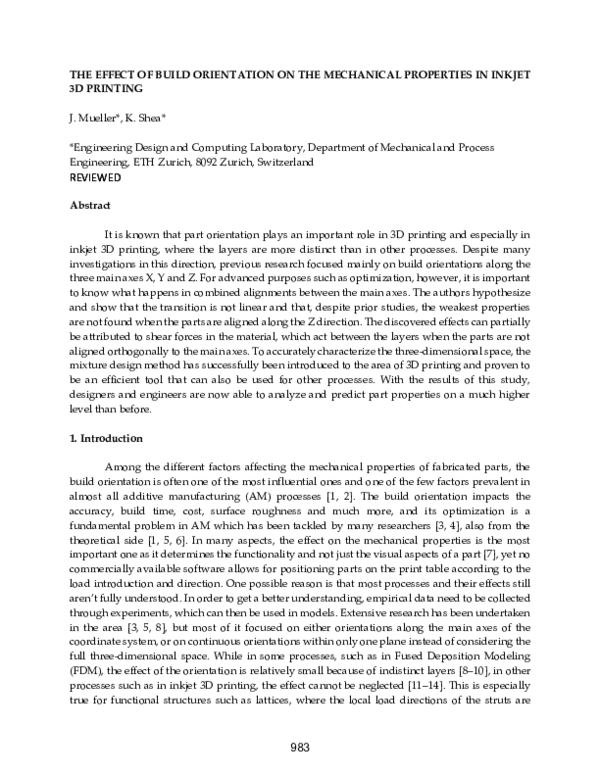 (PDF) THE EFFECT OF BUILD ORIENTATION ON THE MECHANICAL PROPERTIES IN ...