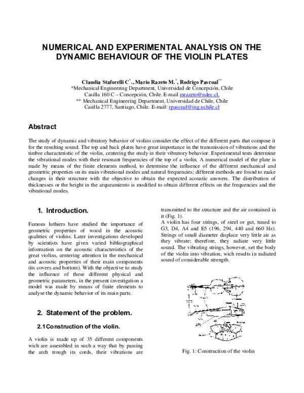 (PDF) Numerical and Experimental Analysis on the Dynamic Behaviour of ...