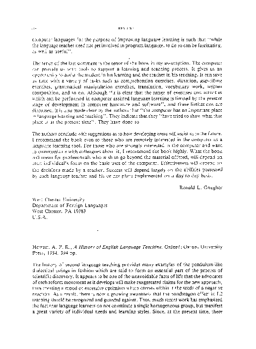 (PDF) A history of English language teaching