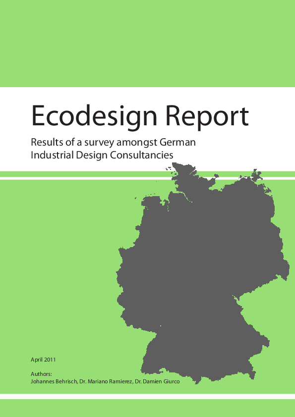 (PDF) Ecodesign report: results of a survey amongst German industrial ...