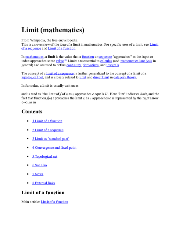 (DOC) Limit (mathematics