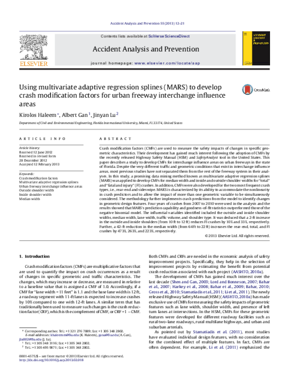 (PDF) Using multivariate adaptive regression splines (MARS) to develop ...