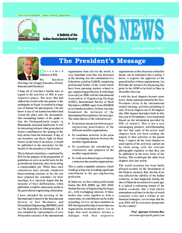 (PDF) The President's Message