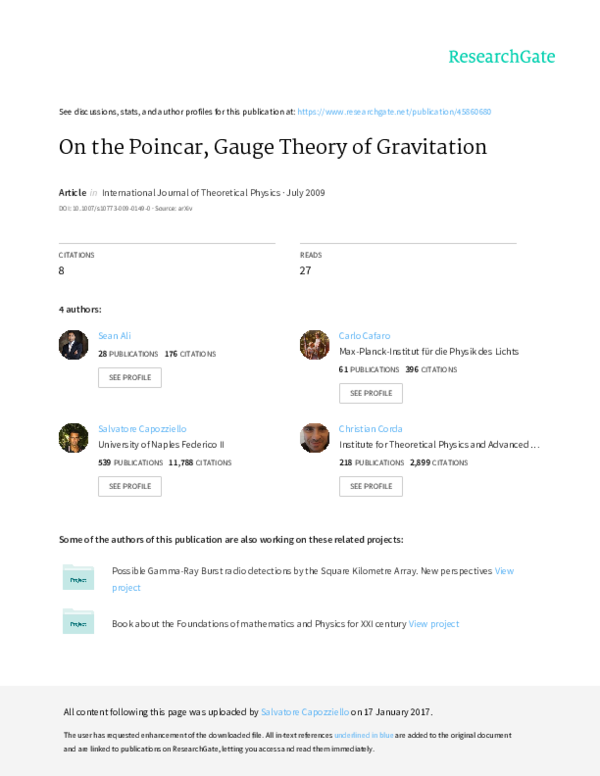 On the Poincaré Gauge Theory of Gravitation