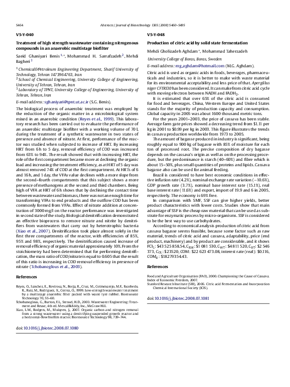 (PDF) Production of Citric Acid by Solid State Fermentation