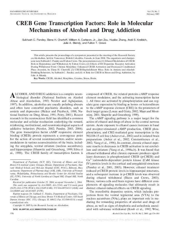 (PDF) CREB Gene Transcription Factors: Role In Molecular Mechanisms of ...