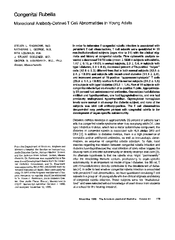 (PDF) Congenital Rubella Monoclonal Antibody-Defined T Cell ...