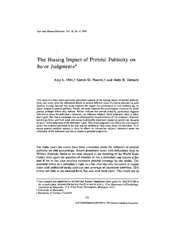 Pretrial publicity examples image