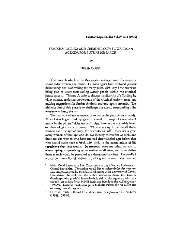 Feminist criminology journal picture