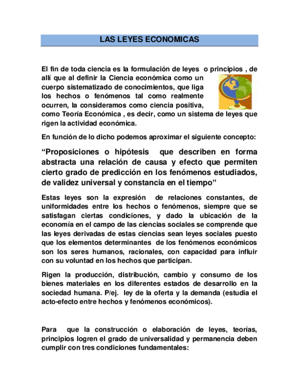 (PDF) LAS LEYES ECONOMICAS Angel Alfredo