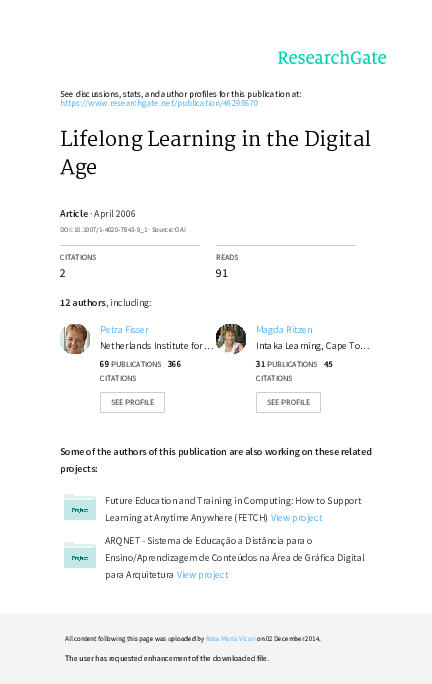 (PDF) Lifelong Learning In the Digital Age
